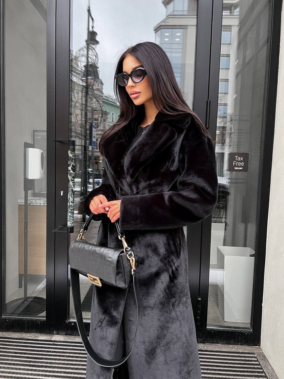 Liliana® | Luxurious, ecological fur coat with satin lining