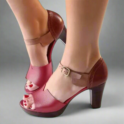 Jacinta® | Elegant women's sandals with block heel and buckle closure