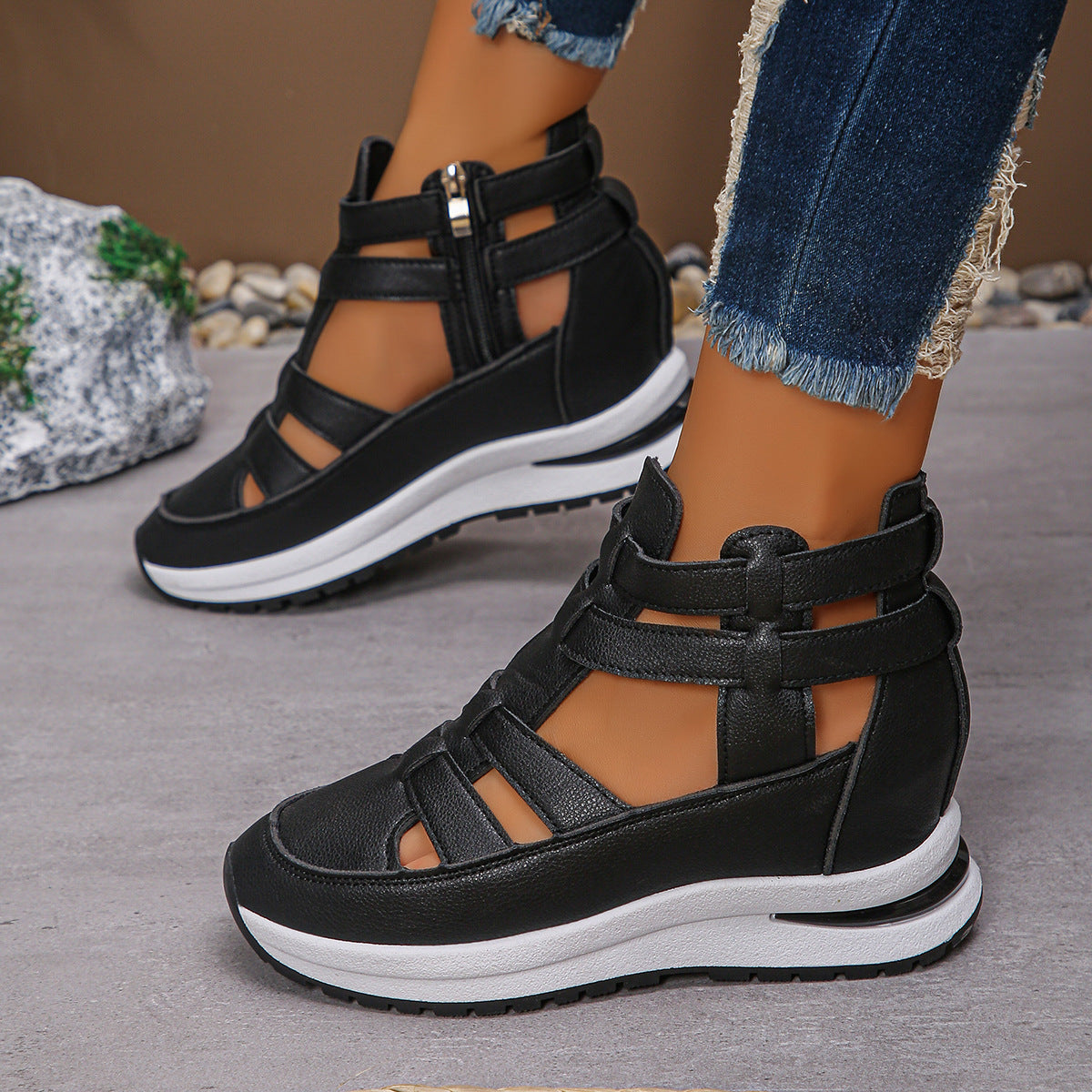 Juana® | Comfortable lightweight women's wedge sandals with zipper