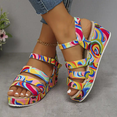 Elizabeth® | Colorful wedge sandals for women