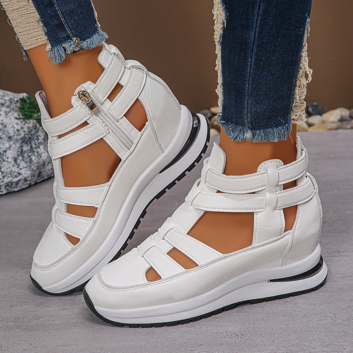 Juana® | Comfortable lightweight women's wedge sandals with zipper