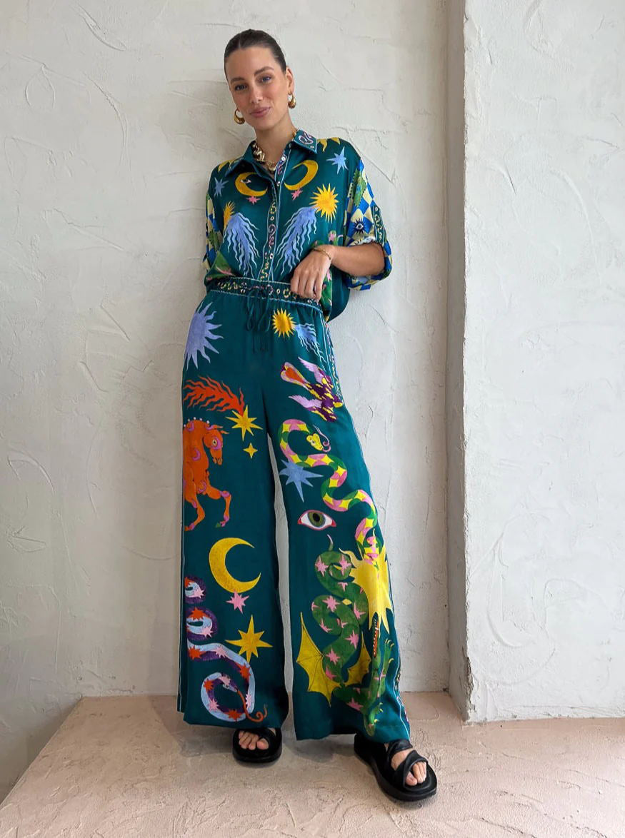 Amelia® | Beath shirt and pantalon set