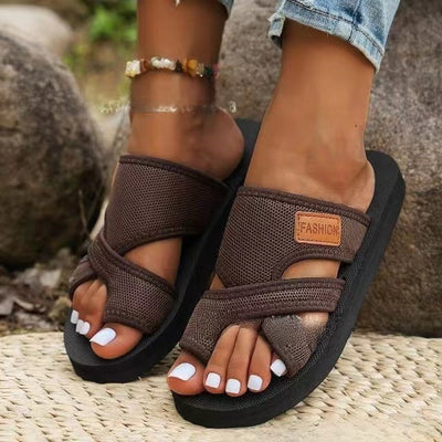 Rebeca® | Women'S Adjustable Cross Strap Slide Sandals