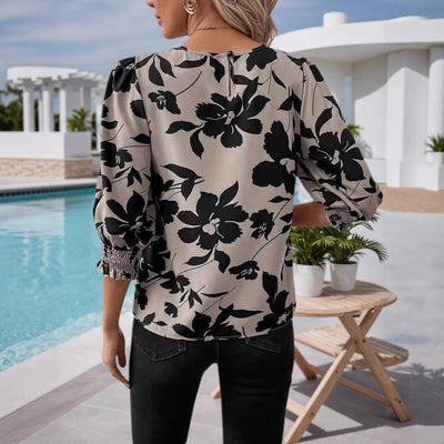 Eulalia® | Women'S Blouse With Floral Print And Ruffled Sleeves
