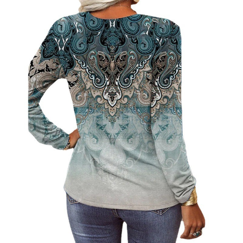 Esther® | Women'S Blouse With Floral Design And V-Neck