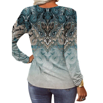 Esther® | Women'S Blouse With Floral Design And V-Neck