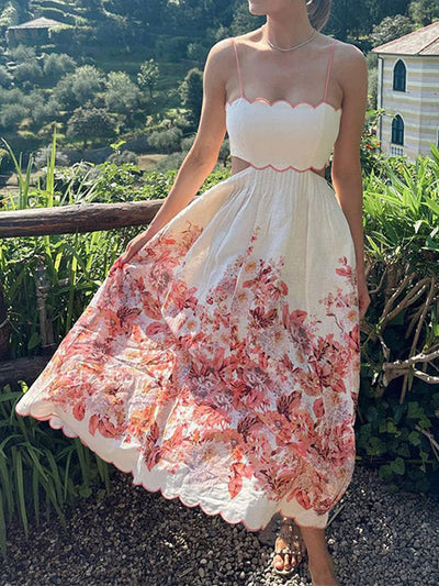 Luz® | Floral elegant halterneck dress