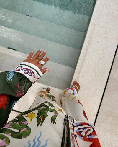 Guadalupe® | Lucille bohemian print shirt and trousers set