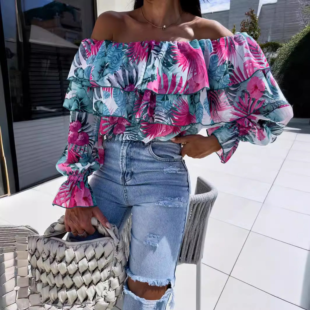 Aída® | Women'S Ruffle-Style Blouse With Floral Pattern