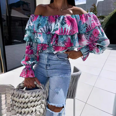 Aída® | Women'S Ruffle-Style Blouse With Floral Pattern