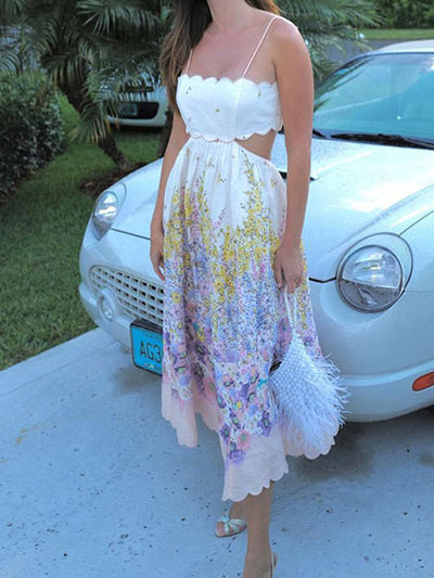 Luz® | Floral elegant halterneck dress