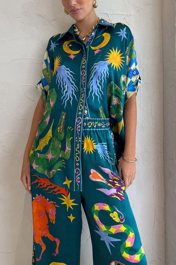 Amelia® | Beath shirt and pantalon set