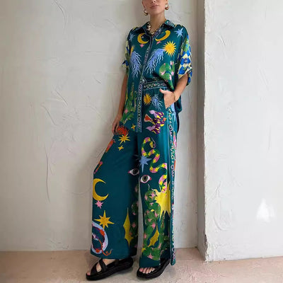Amelia® | Beath shirt and pantalon set