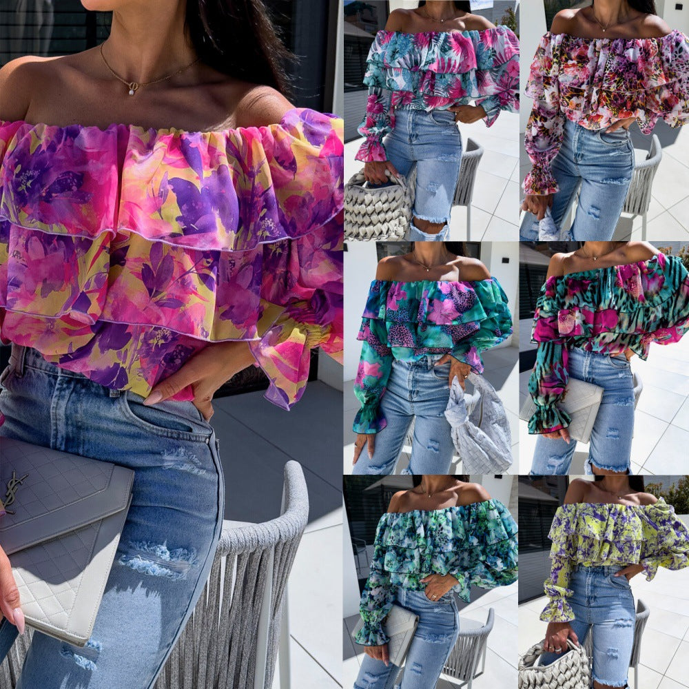 Aída® | Women'S Ruffle-Style Blouse With Floral Pattern