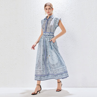Scarlett® | Impera printed blouse and falda set