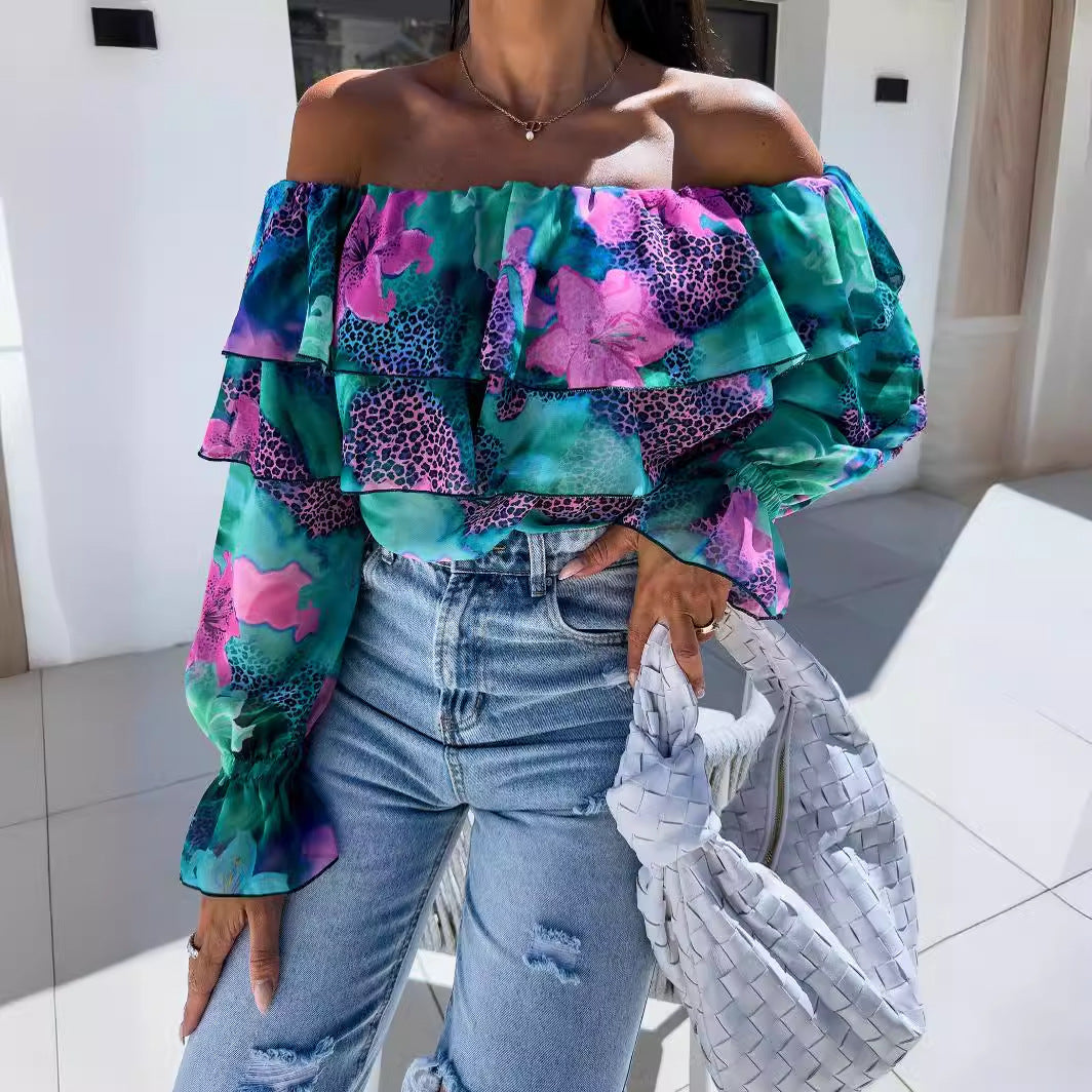 Aída® | Women'S Ruffle-Style Blouse With Floral Pattern