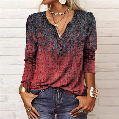 Esther® | Women'S Blouse With Floral Design And V-Neck