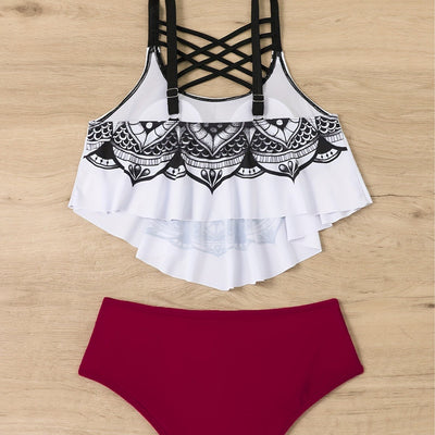 Cristina® | Women'S Bikini Set With Playful Lace Design And Unique Skull Motif