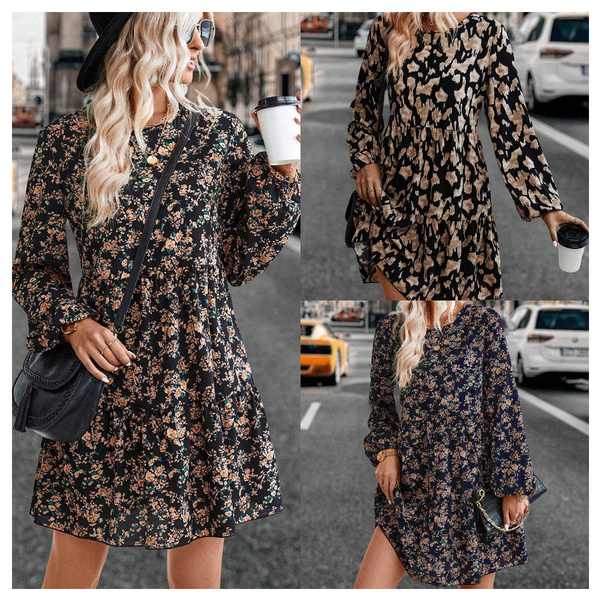 Maribel® | Women'S Blouse Dress With A Fine Floral Pattern And A Flattering Cut