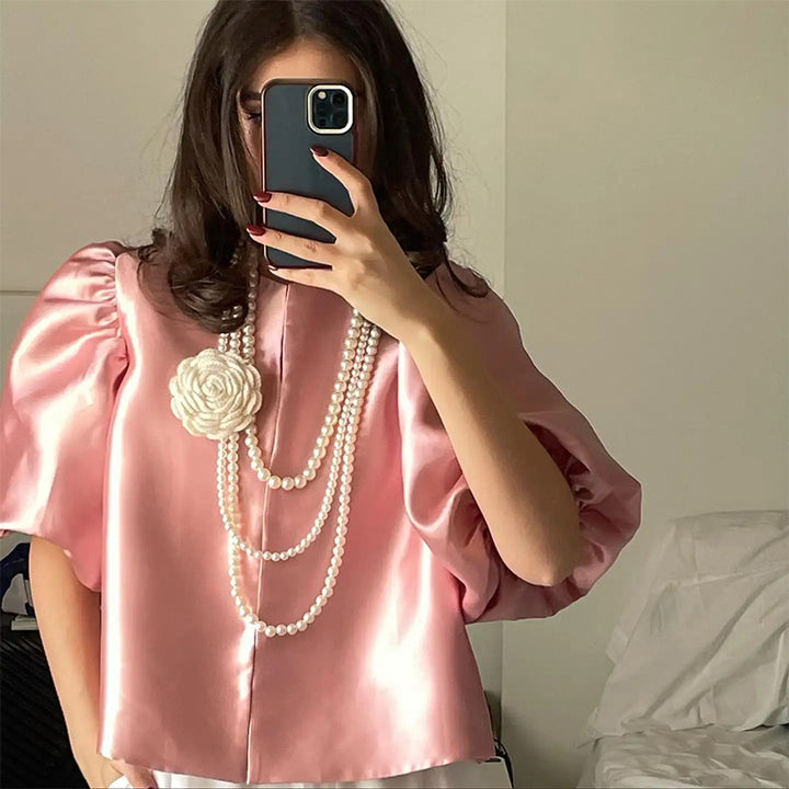 Fernanda® | Elegant Blouse With Puff Sleeves For Women