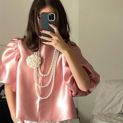 Fernanda® | Elegant Blouse With Puff Sleeves For Women