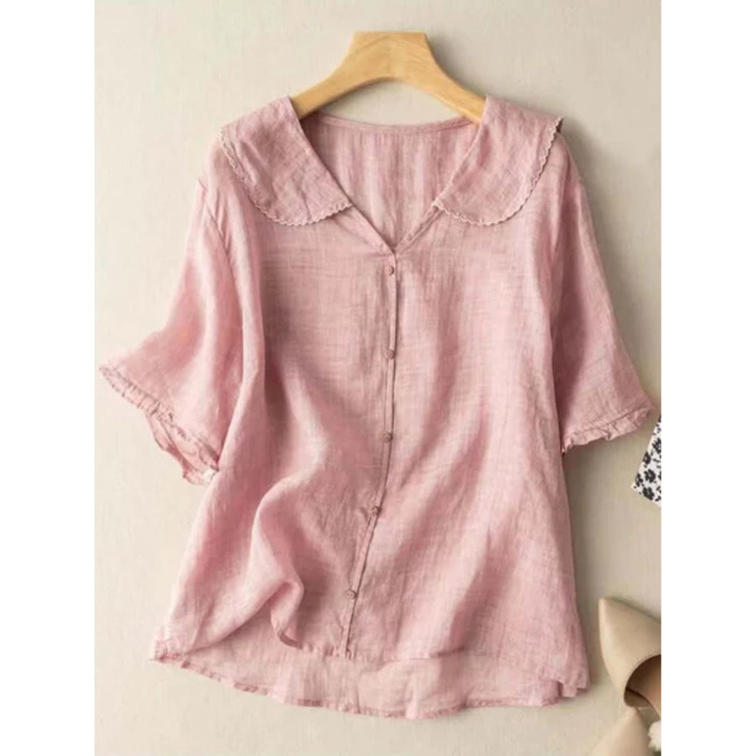 Alejandra® | Women'S V Neck Button Down Shirt