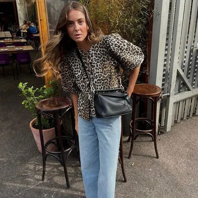 Madison® | Leopard Bow Top