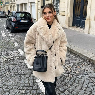 Guadalupe® | Long faux fur coat