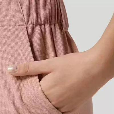 Abigail® | Waffle Fabric Wide Leg Trousers