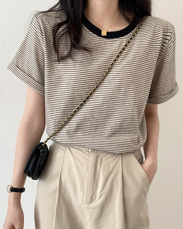 Angela® | Chloé Thin Stripes T-shirt
