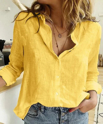 Rosa® | Elegant, Casual Women'S Shirt With Long Sleeves Made Of Cotton And Linen