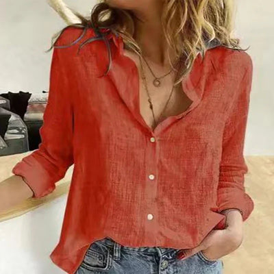 Rosa® | Elegant, Casual Women'S Shirt With Long Sleeves Made Of Cotton And Linen