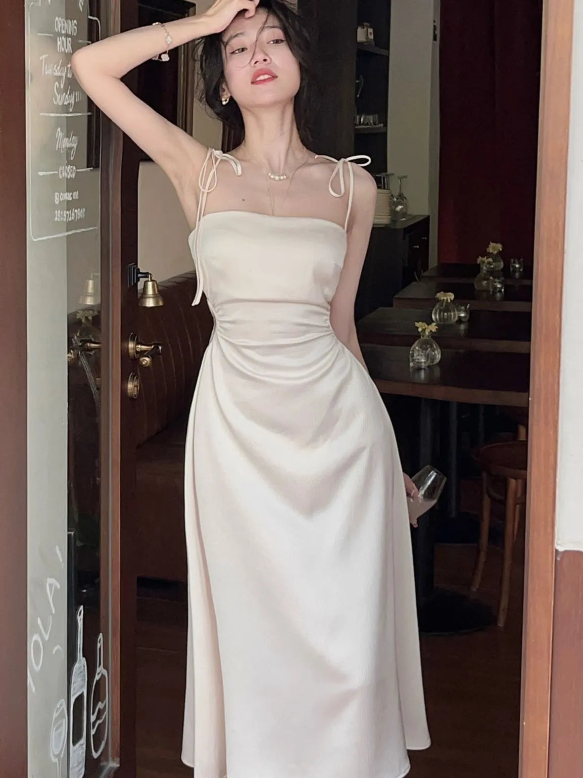 Eugenia® | Mid-length satin dresses for women