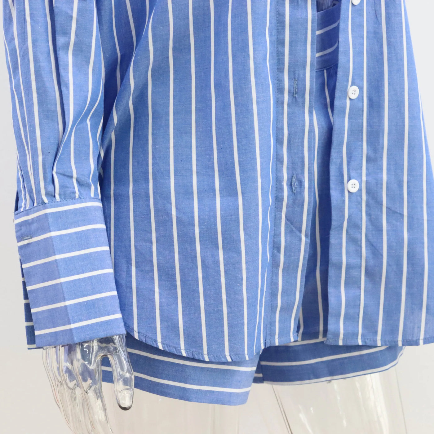 Ariana® | Stylish striped cotton shirt and shorts set
