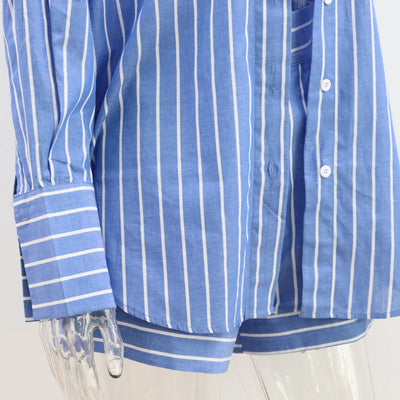 Ariana® | Stylish striped cotton shirt and shorts set