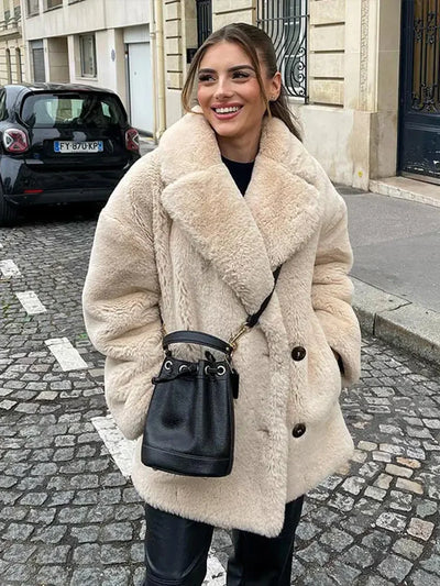 Guadalupe® | Long faux fur coat