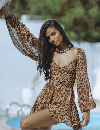 Madison® | Dress with flowing sleeves and V-neck
