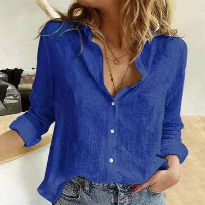 Rosa® | Elegant, Casual Women'S Shirt With Long Sleeves Made Of Cotton And Linen