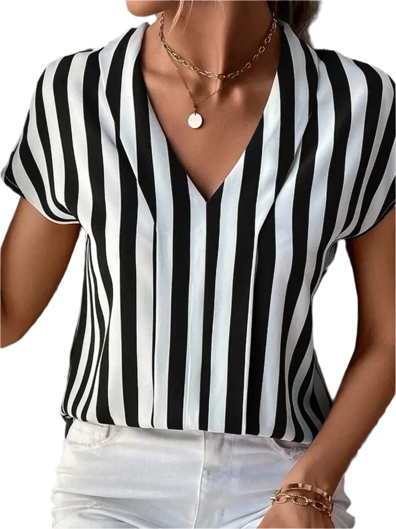 Altea® | Striped V-Neck Blouse