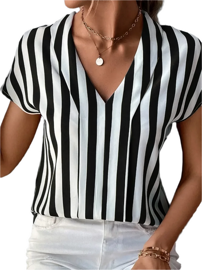 Altea® | Striped V-Neck Blouse
