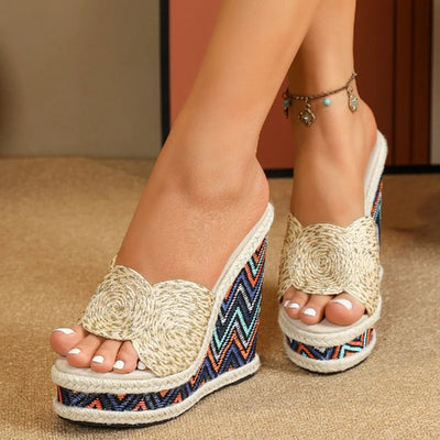 Julia® | Braided women's sandals with heel