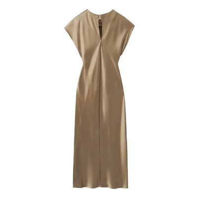 Daniela® | Elegantes Satin Midi Dresses