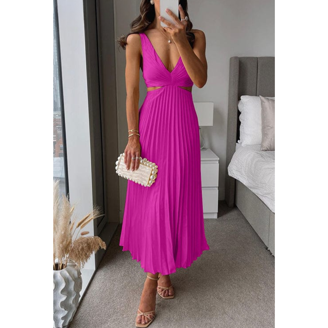 Madison® | Catarina L pleated dress with neckline