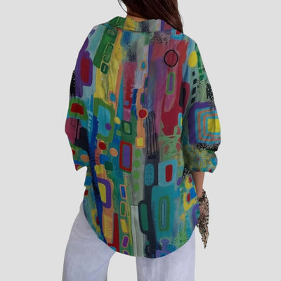 Carolina® | Elegant ladies blouse with geometric pattern