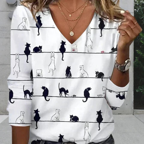 Madeleine® | Creative printed cat sweater