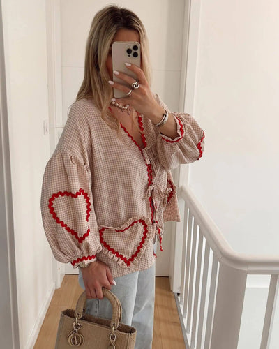 Julieta® | Cute shirt with heart pockets
