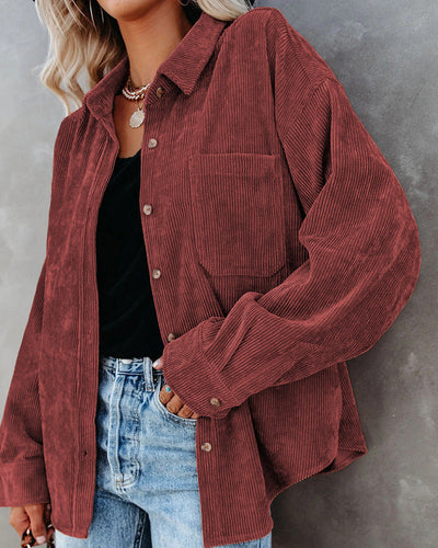 Zahira® | Stylish Oversize Blouse With Button Placket