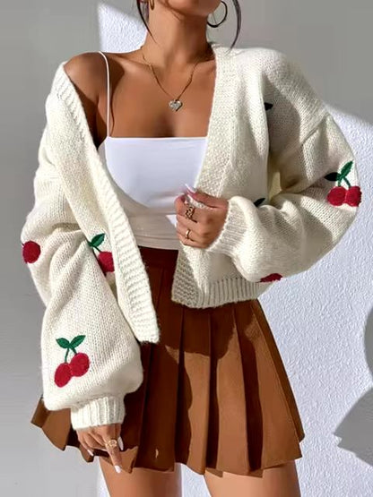 Sophie® | Short cherry cardigan