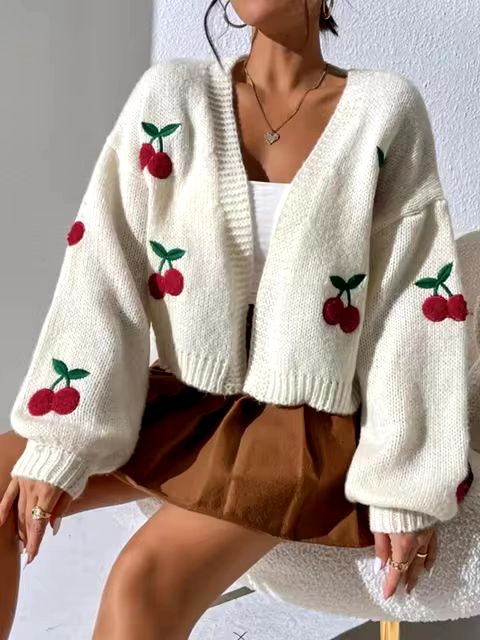 Sophie® | Short cherry cardigan