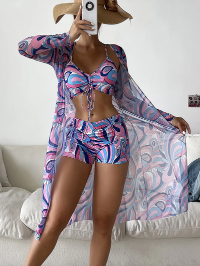 Katherin® | Bikini set with bathrobe for women